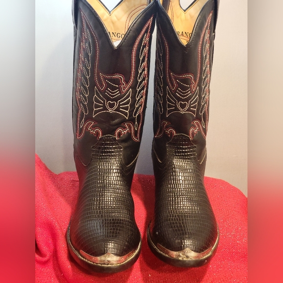 Durango Lizard Print Slip-on On Cowboy/Western Rodeo Boots Size 5 1/2 D BT940 - Picture 2 of 16